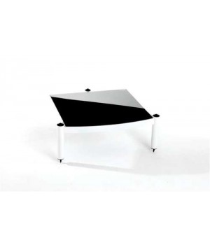 Atacama Equinox RS Single Shelf Module Hi-Fi 145mm Diamond White/Piano Black Glass