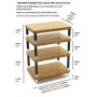 Atacama Evoque ECO 24/16 Shelf Module 195mm Black Gloss/Natural Bamboo