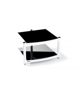 Atacama Equinox RS 2 Shelf Base Module Hi-Fi Diamond White/Piano Black Glass