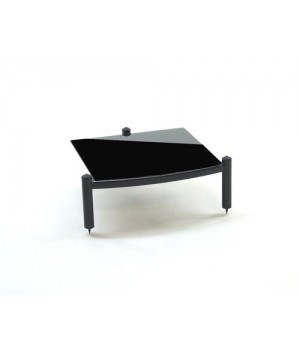 Atacama Equinox RS Single Shelf Module Hi-Fi 195mm Satin Black/Piano Black Glass