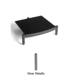 Atacama Equinox RS Single Shelf Module Hi-Fi 145mm Silver Metallic/Piano Black Glass
